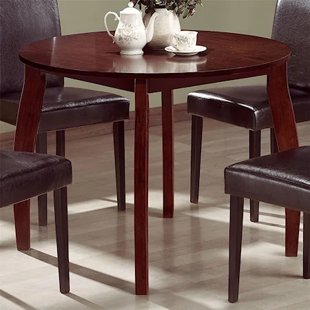 Contemporary Round Casual Leg Dining Table